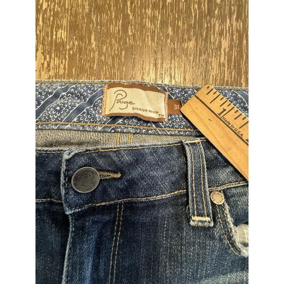 Paige Hollywood Hills Bootcut Dark Wash Denim Jeans Women's Size 31x30 Casual - Picture 5 of 10